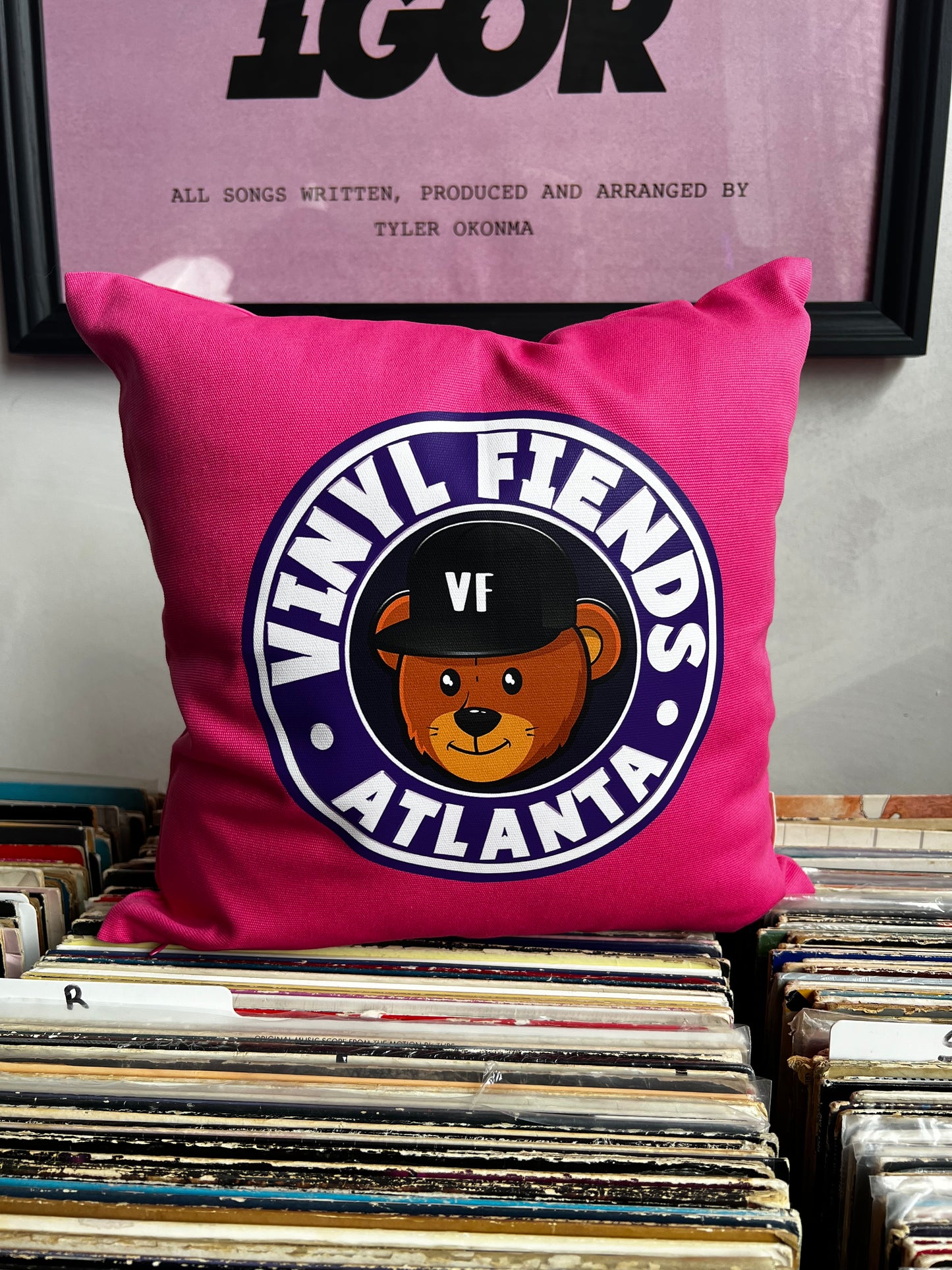 Vinyl Fiends Logo Pillow