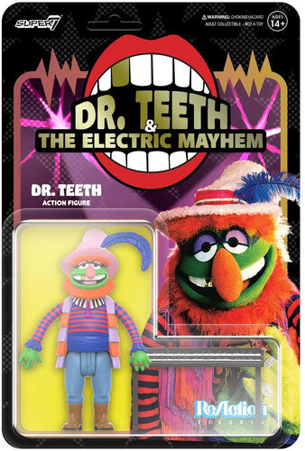 Super7 - Muppets ReAction Figures Wave 1 - Electric Mayhem Band - Dr Teeth (Collectible, Figure, Action Figure)